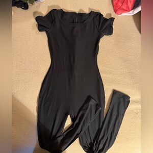 Black Short Sleeve Jumpsuit